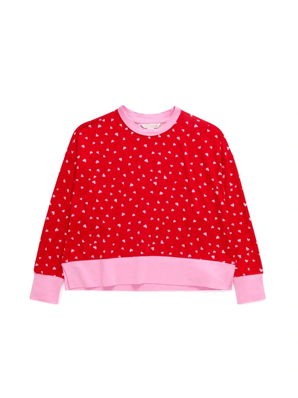 Shiraleah Mini Hearts Ultra-Soft Jersey Knit PJ Set, Red